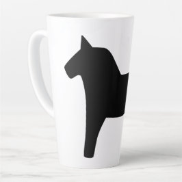 Dala Horse Black Latte Tasse