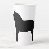 Dala Horse Black Latte Tasse (Vorderseite)