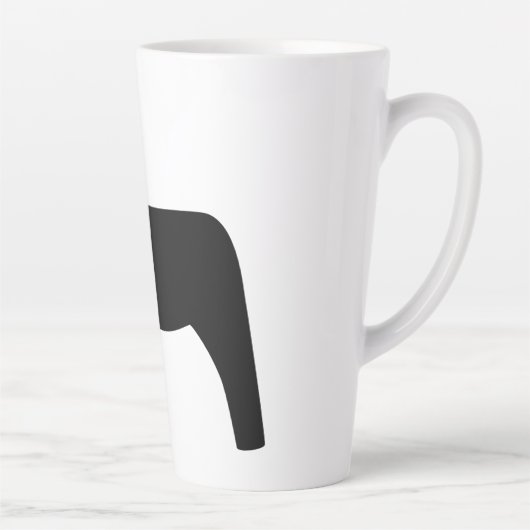 Dala Horse Black Latte Tasse (Rechts)