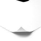 Dala Horse Black on White Glossy Poster (Ecke)