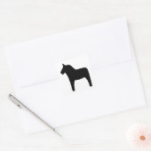 Dala Horse Black Sticker (Umschlag)