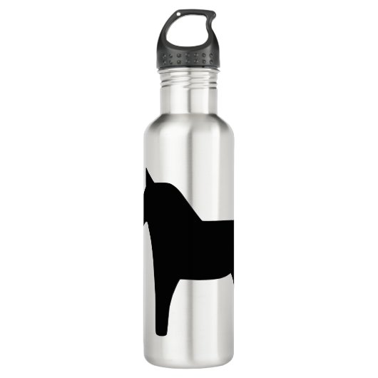Dala Horse Black Water Flasche Edelstahlflasche (Vorderseite)