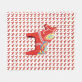 Dala Horse Blanket Fleecedecke (Vorderseite (Horizontal))