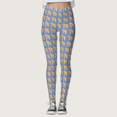 Dala Horse Blue Leggings (Vorderseite)