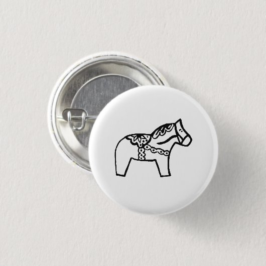 Dala Horse Button (Vorne & Hinten)