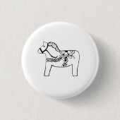 Dala Horse Button (Vorderseite)