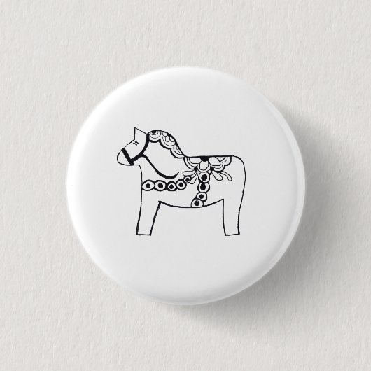 Dala Horse Button (Vorderseite)