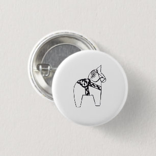 Dala Horse Button