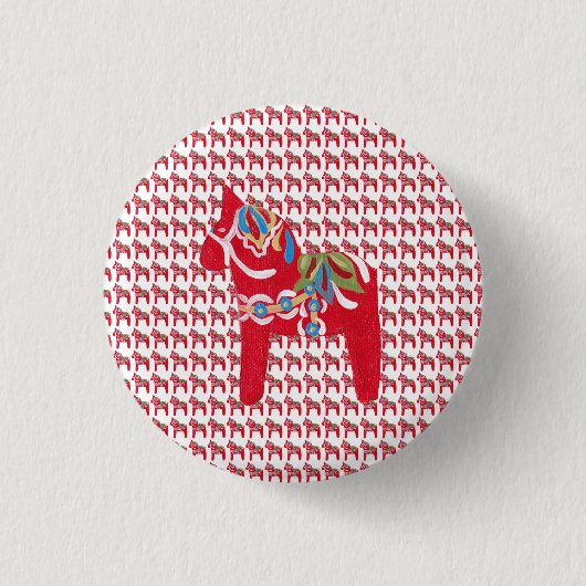 Dala Horse Button (Vorderseite)