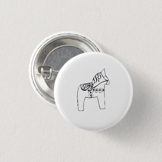 Dala Horse Button (Vorne & Hinten)