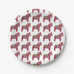 Dala Horse by Julia Persson-Morrill Dinner Plate Pappteller