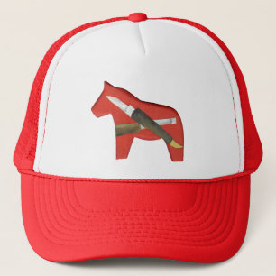 Dala Horse Carving Hat Truckerkappe