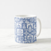Dala Horse Collage Periwinkle Kaffeetasse (VorderseiteRechts)