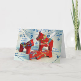 Dala Horse Collection Geburtskarte Karte