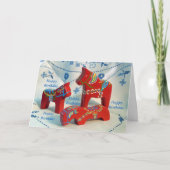 Dala Horse Collection Geburtskarte Karte (Vorderseite)
