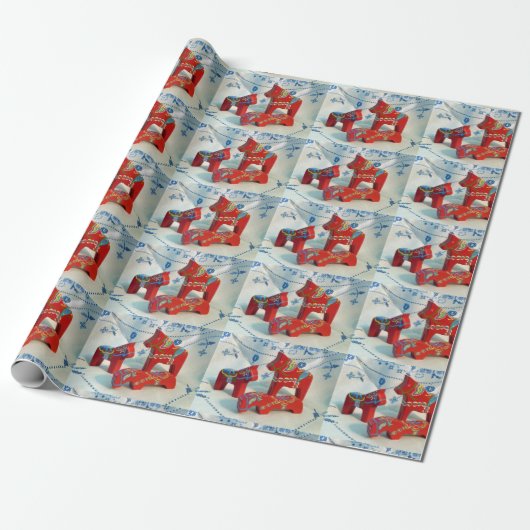 Dala Horse Collector Wrapping Geschenkpapier (Ungerollt)