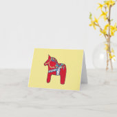 Dala Horse Collectors Notecard Karte (Gelbe Blume)