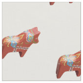 Dala Horse Cotton Fabric Stoff (Nahaufnahme)