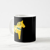Dala Horse Dalarna Schweden Schweden Schweden Schw Kaffeetasse (Vorderseite Links)