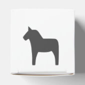 Dala Horse Dark Gray Favor Box Geschenkschachtel (Oben)