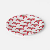 Dala Horse Dinner Plate Pappteller (Schrägansicht)