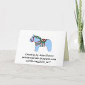 Dala Horse Grußkarte Karte (Rückseite)