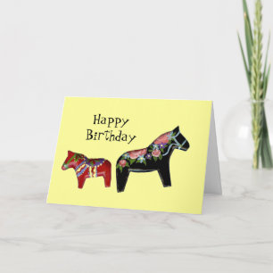Dala Horse Grußkarte Karte