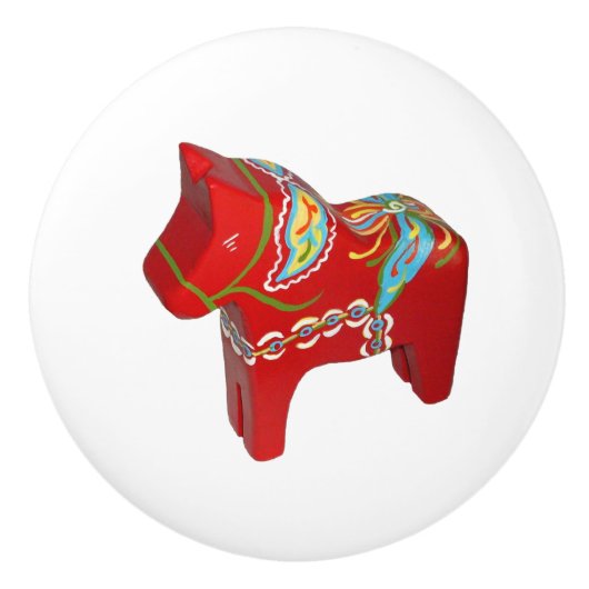 Dala Horse Keramik Knob Keramikknauf (Vorderseite)