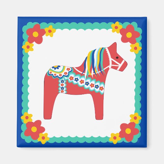 Dala Horse Magnet (Vorne)