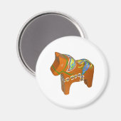 Dala Horse Magnet (Vorderseite/Rückseite)