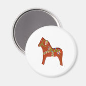 Dala Horse Magnet (Vorderseite/Rückseite)