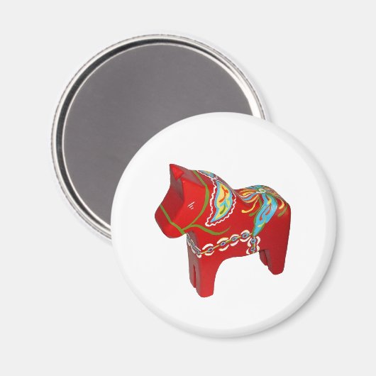 Dala Horse Magnet (Vorderseite/Rückseite)
