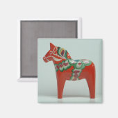 DALA HORSE-Magnet (rot) Magnet (Vorderseite/Rückseite)