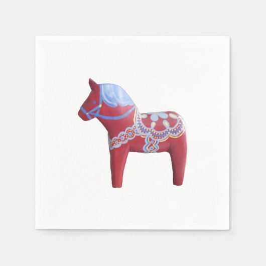 Dala Horse Paper Napkins Serviette (Vorderseite)