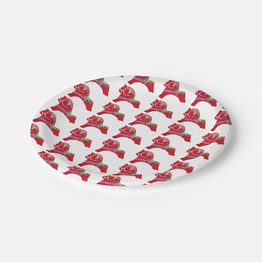 Dala Horse Paper Plate Pappteller (Schrägansicht)
