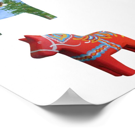 Dala Horse Poster (Ecke)