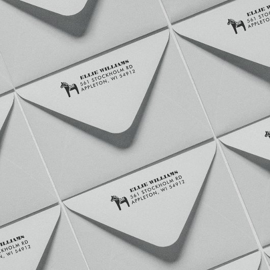 Dala Horse Rücksendeadresse Permastempel