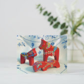 Dala Horse Sammler Postkarte (Stehend Vorderseite)