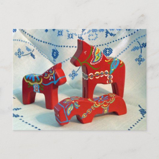 Dala Horse Sammler Postkarte (Vorderseite)