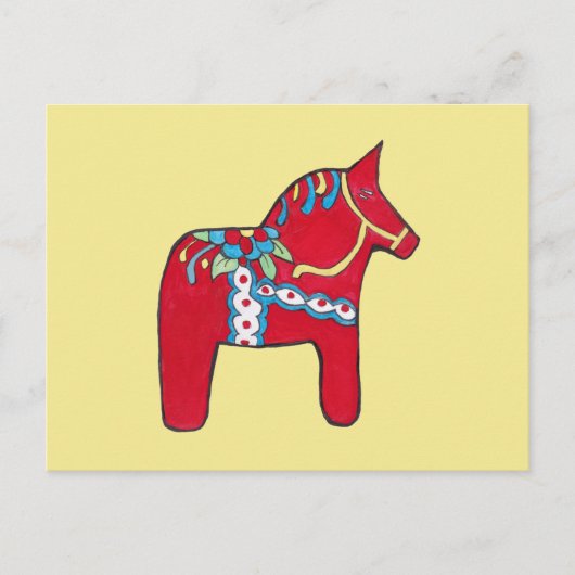 Dala Horse Sammler Postkarte (Vorderseite)