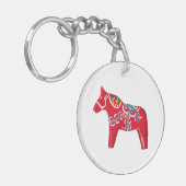 Dala Horse Schlüsselanhänger (Vorderseite links)