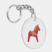 Dala Horse Schlüsselanhänger (Vorderseite links)