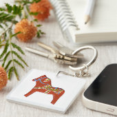 Dala Horse Schlüsselanhänger (Vorderseite rechts)