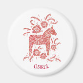 Dala Horse Schwedisch Personalisiert Magnet (Vorne)