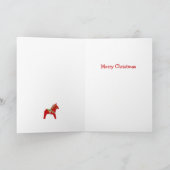 Dala Horse Schwedische Weihnachtskarte Feiertagskarte (Innenseite)