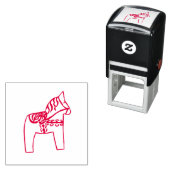 Dala Horse Self Inking Briefmarke Permastempel (Beispiel)