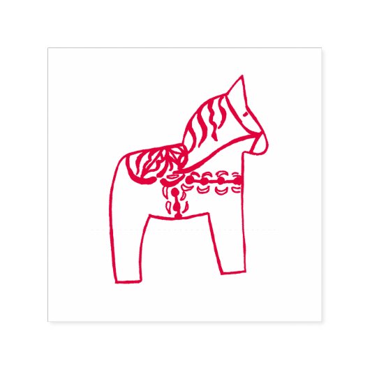 Dala Horse Self Inking Briefmarke Permastempel (Design)