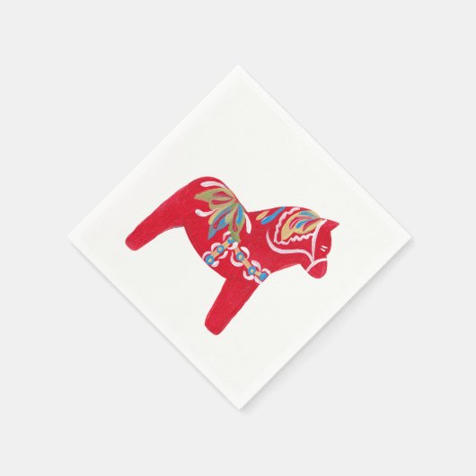 Dala Horse Serviette (Ecke)