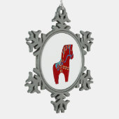 Dala Horse Snowflake Ornament (Links)