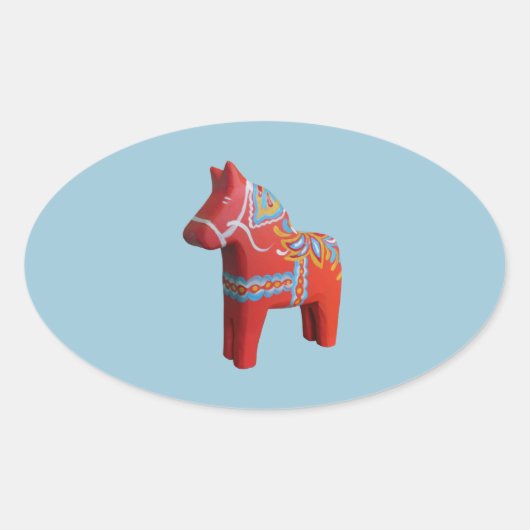 Dala Horse Sticker (Vorderseite)